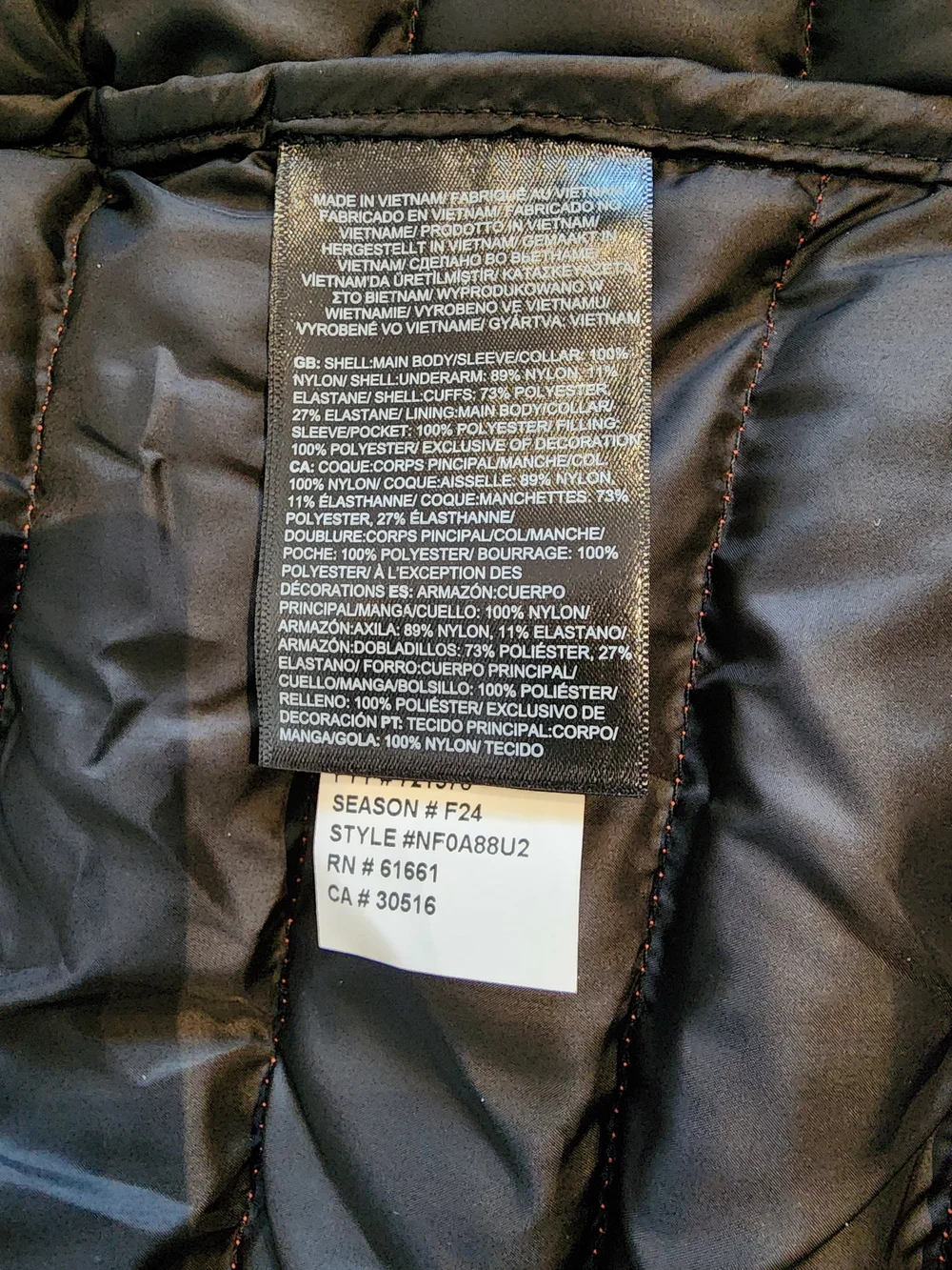 Never Worn! The North Face Terra Peak Fiery Red and Black Puffer Jacket